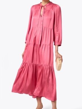 Honorine Long Camille Dress Honeysuckle Pink
